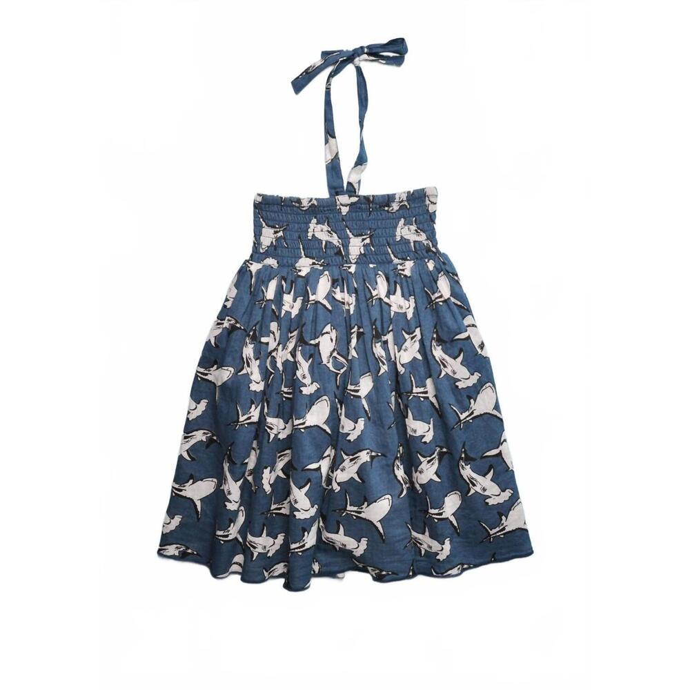 NEW SUNCHILD girl's ischia shark dress-skirt in navy
